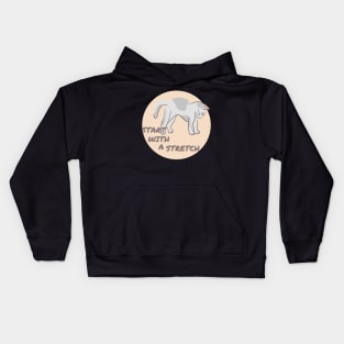 Stretching Kitty Cat Kids Hoodie